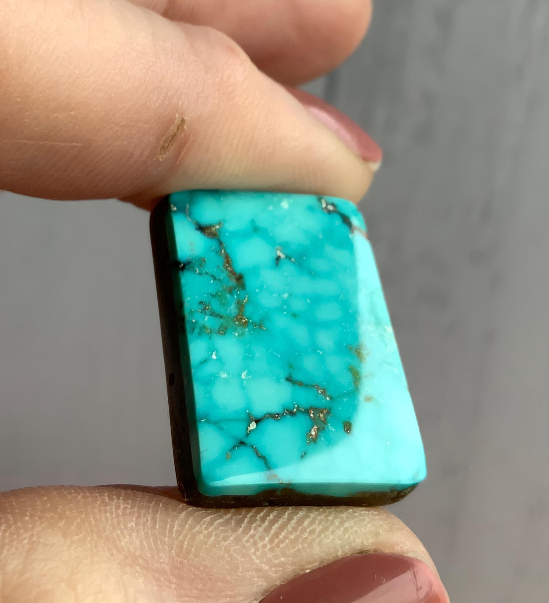 Royston Turquoise Large Blue Rectangular Cabochon #R8