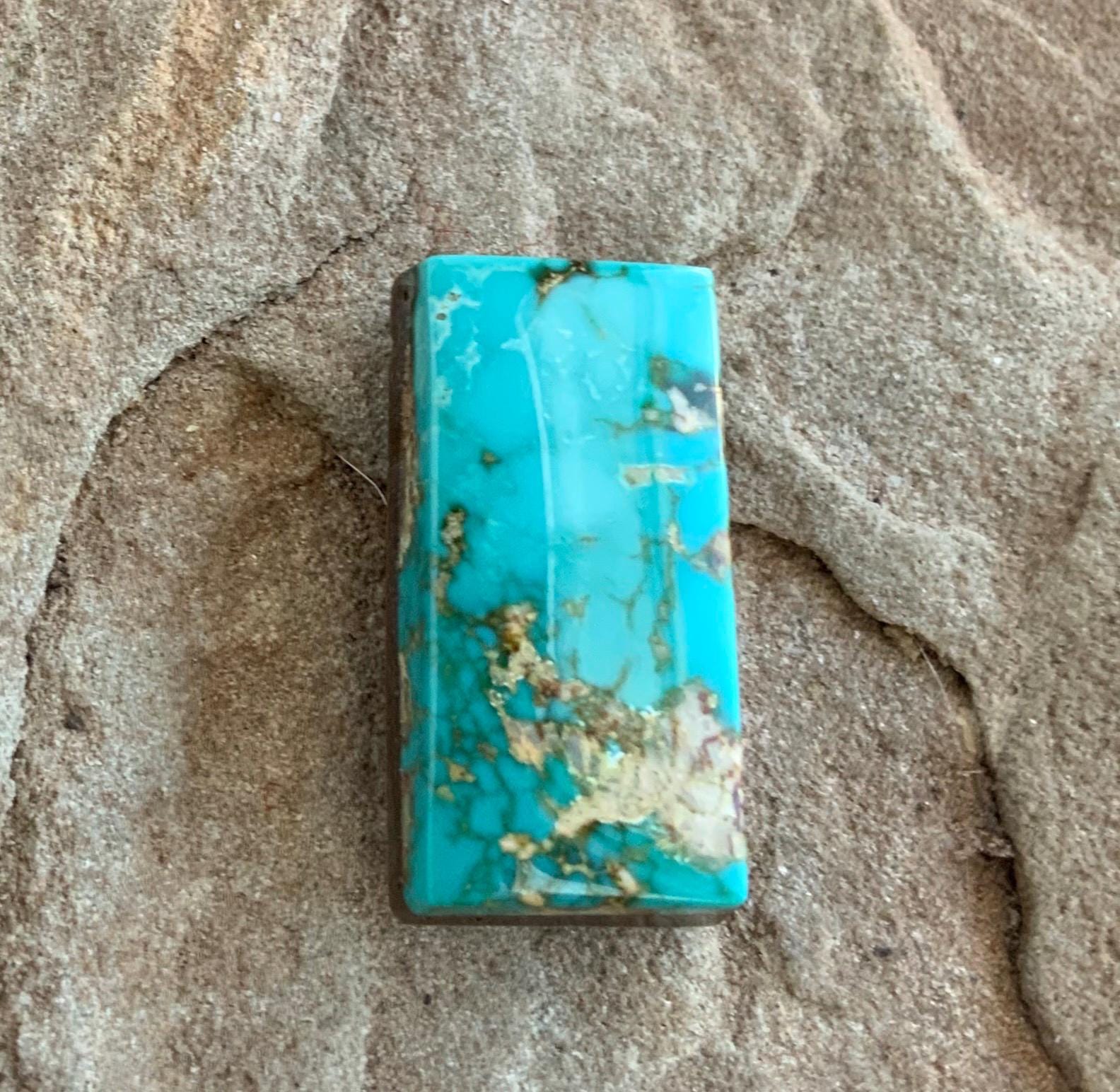 Royston Turquoise Blue Rectangular Cabochon R43